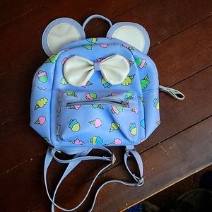 Blue Ice cream backpack purse
